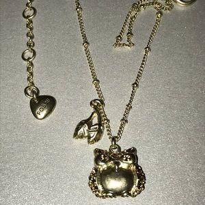 Fossil Gold Owl Necklace